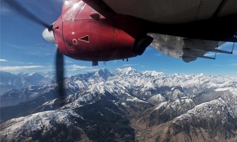 Rafting a biking paragliding scenic flight Nepál