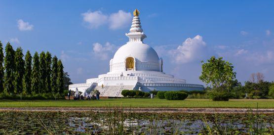 Lumbini, rodiště Buddhy - pagoda míru
