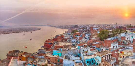 Poloha města Varanasi