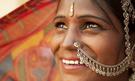 Indická žena v tradičním oděvu Sárí 